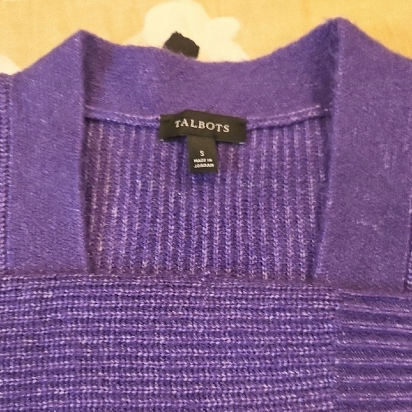 Talbots Violet Ribbed Sweater - Picture 2 of 5